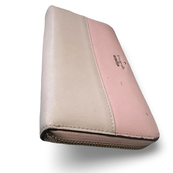 kate spade two toned color block leather long zipper wallet - Picture 3 of 9